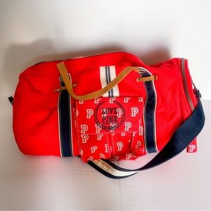 Large Red Victoria’s Secret PINK Duffel